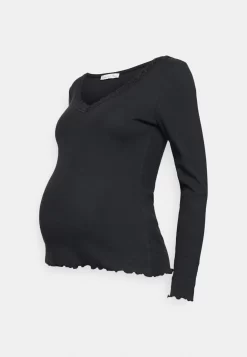Maternity Ribbed Longsleeve Lace - T-Shirt À Manches Longues - Black -Anna Field 053a0aa839a44e58a70e048e07c380a0 scaled