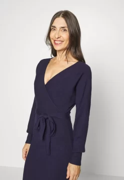 Anna Field Wrap V Ausschnitt Mini Strickkleid Mit Gürtel - Robe Fourreau - Dark Blue -Anna Field 15ce62b8c63b40c0864cdec8b251219d scaled