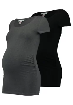2 Pack - T-Shirt Basique - Dark Gray/Black
