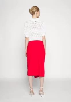 Anna Field Front Knot Midi Skirt - Jupe Crayon - Red -Anna Field 2394618cacfd4cef90fe83c7e4782e61 scaled