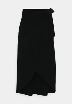 Anna Field Basic Wrap Over Midi Skirt - Jupe Trapèze - Black -Anna Field 279db1138765484094cab33f5c3878d4 scaled