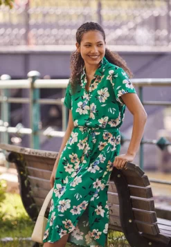 Anna Field Robe Chemise - Green/Pink