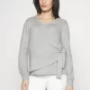 Sweat Zippé - Mottled Light Grey