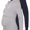 2 Pack Nursing Hoodie - Sweat À Capuche - Light Grey/Dark Blue