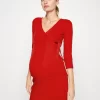 Wrapped Dress - Robe En Jersey - Red