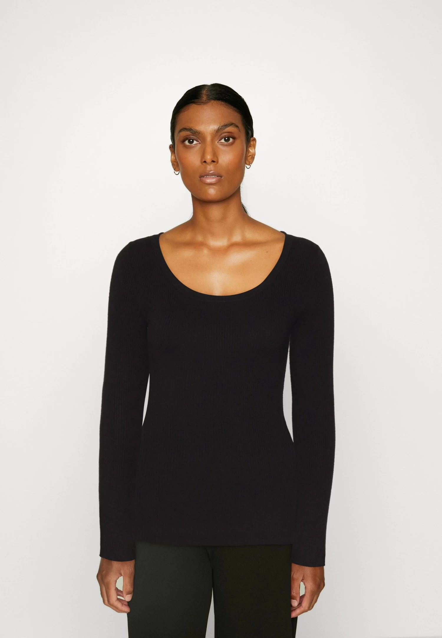 Anna Field Button Detail - Pullover - Black 1 Anna Field Button Detail - Pullover - Black