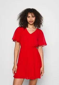 Anna Field V-Neck Sleeve Dress - Robe De Jour - Dark Red -Anna Field 83dc2a071e604cf18fc819c737ff1f24 scaled