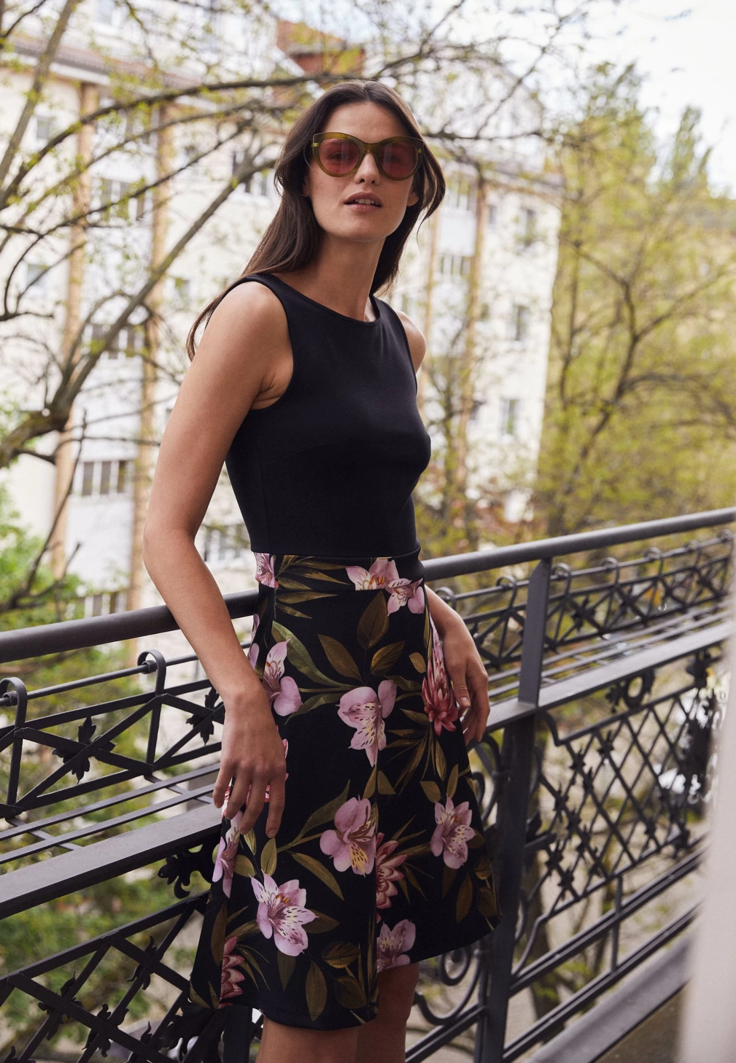 Anna Field Robe De Jour - Black/Black/Pink 1 Anna Field Robe De Jour - Black/Black/Pink