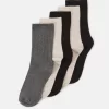 Anna Field 5 Pack - Chaussettes - Beige/Black/Grey