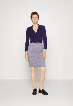 Anna Field Robe Fourreau - Dark Blue/White