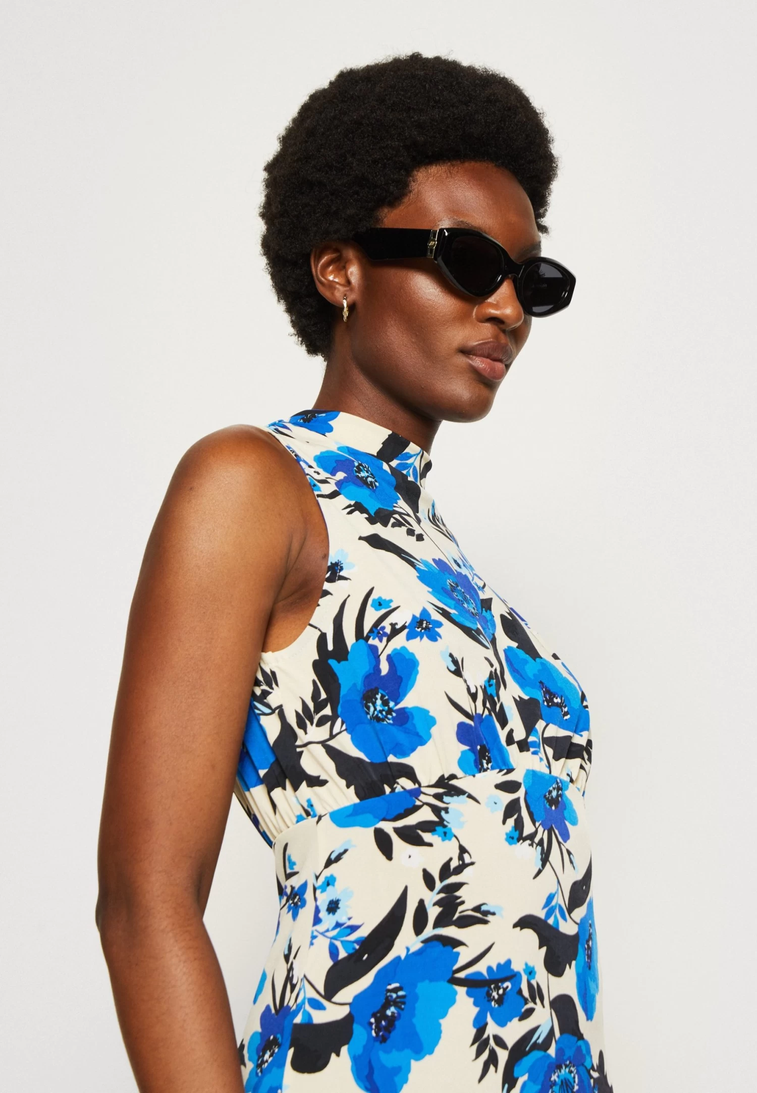 Anna Field Robe En Jersey - Off White/Blue 4 Anna Field Robe En Jersey - Off White/Blue – Image 4